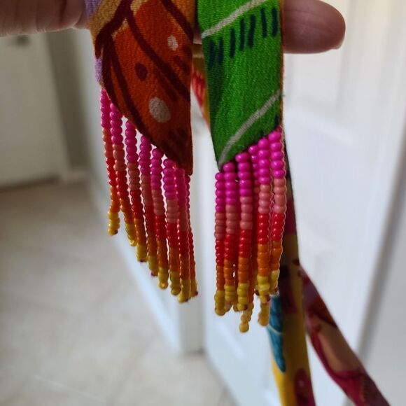 Farm Rio Women’s Mixed Beaks & Bananas Maxi Wrap Dress Size LARGE - Picture 8 of 10